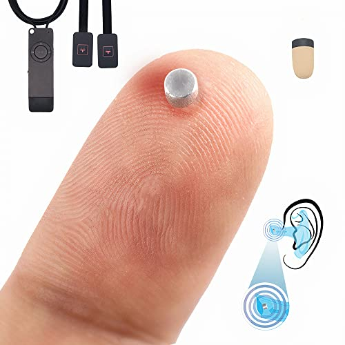 PingaOculto Spion Kopfhörer für Prüfung Mini Nano Unsichtbare Kopfhörer MP3-Player mit Drucktasten - Unsichtbar Ohrhörer Kabellos Headset Spicker (Spion Kopfhörer Nano V2 + VIP Pro Supermini)