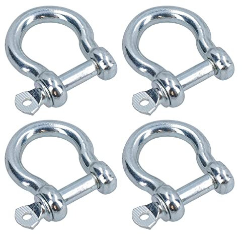 Lot de 4 manilles galvanisées de 6 mm pour bateau, yacht