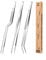 Set di pinzette da cucina, pinze professionali per alimenti in acciaio inox, pinzetta da cucina nera lunga per cucinare, impiattare, decorare e grigliare (ARGENTO, 30,5 CM)