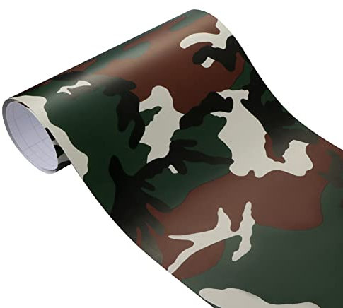 Pellicola mimetica per auto, adesivo in vinile per auto Pellicola protettiva per veicoli Adesivo per auto in PVC per decalcomanie per auto, bici, moto, barca, laptop, 30x100 cm