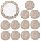 12 Pezzi Di Placche Intrecciate Di Carta Sottopiatto Oro Tovagliette Rotonde Rotonde Tesche Placche Rotonde, Planimetrie Non Slip Mazzuli