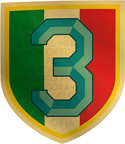 Aufkleber Scudetto Napoli Campioni d'Italia - PVC Aufkleber für Auto Motorrad Roller Laptop Helm geeignet für alle glatten Oberflächen - 20 cm, gold