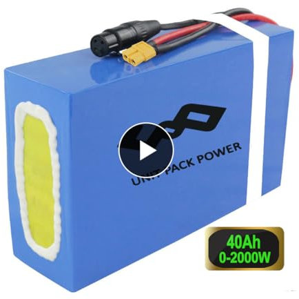 48V 40Ah Batterie 2000W - Batterie de vélo électrique pour 1500W 2000W E- Scooter/Ebike - litio Batterie