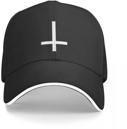ZAMASS Basecap Baseballmütze mit umgekehrtem Kreuz und Kruzifix-Grafik, weiß, Wandermütze, Papamütze, Herrenmütze, Damenmütze Geschenk
