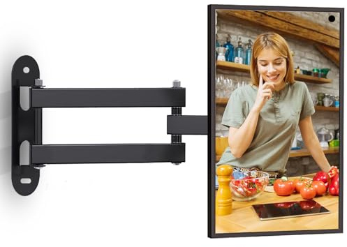 Alrhipvm Wandhalterung für Echo Show 21, Echo Show 15, Wandhalterung, schwenkbar, drehbar, Verlängerung, neigbar, max. VESA 100 x 100 mm, hält bis zu 15 kg, Schwarz