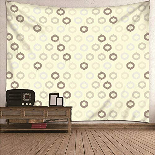 CEVAN Wandteppich Kunst Wanddekoration Tumblr Minimalismus Thema Kreise Muster Wandteppich Cute Wandtuchbefestigung Kunst Dekorationen Decke Wandbehang Stoff Beige 300x250cm
