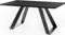 WFL GROUP Esstisch Colter Schwarz im Modern Still, Rechteckig Tisch - Ausziehbar von 160 cm bis 260 cm, Pulverbeschichtete Weiße Metallbeine - 160 x 80 cm - Schwarz