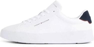 Tommy Hilfiger TH Court Lth Detail Ess Fm0fm05367, Sneaker Uomo, White (White/Desert Sky), 40 EU