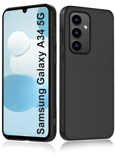 Simply Speakers Handyhülle für Samsung Galaxy a34 5g Hülle, Antikratzer, Anti-Schock, Anti-Rutsch Schutzhülle, Unterstützt kabelloses Laden,Anti-Fingerabdruck Fallschutz hülle für Samsung a34 5g