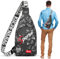 Funmo Schulrucksack Mädchen, Sling Rucksack Sling Bag Schulterrucksack Umhängetasche Verstellbarer Rucksackgurt Wandern Brust Rucksack für Herren und Damen