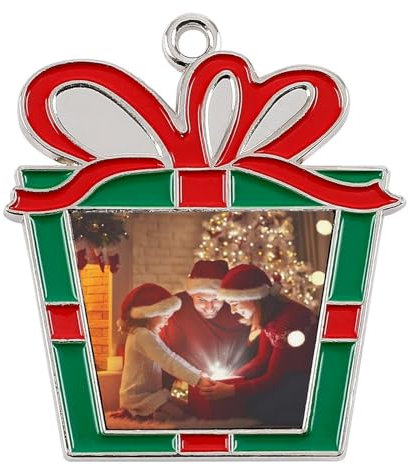 Personalisierte Legierungsornamente, Weihnachtsschmuck mit Foto/Text – personalisierter Bildtextschmuck für Weihnachten 2024, personalisierter Weihnachtsbaumschmuck, für Kinder, Mama, Papa, Freunde