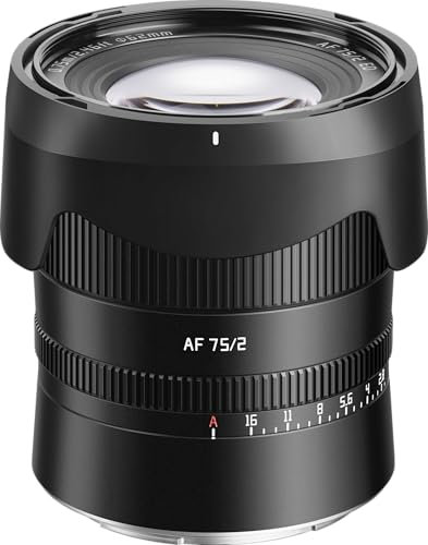 TTArtisan 75mm F2.0 Metal Bodied Auto Focus AF Lens Compatible with Nikon Z Mount - Black