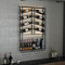 BRCYKRWY Wandmontiertes Metall-Weinregal Mit Weinglashalter,Bar Regale Wand Wandmontierte Weinregale,schwebende Barregale,Spirituosenregal,Schwebende Regale,für Bar Wohnzimmer Restaurant