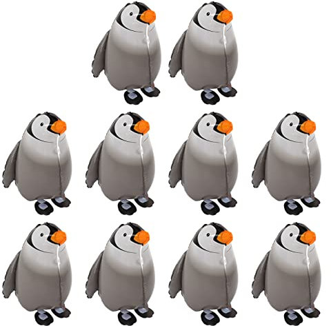 Bezaubernde Wandelnde Pinguin-Luftballons, 10 Stück, Sichere Party-Luftballons aus Aluminiumfolie für Partys