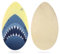Skimboard 88,9 cm Skimboard für Kinder und Erwachsene, Holz-Skimboards mit Hochglanzbeschichtung für Strand-Skimboards für Anfänger bis Fortgeschrittene (großer Hai)