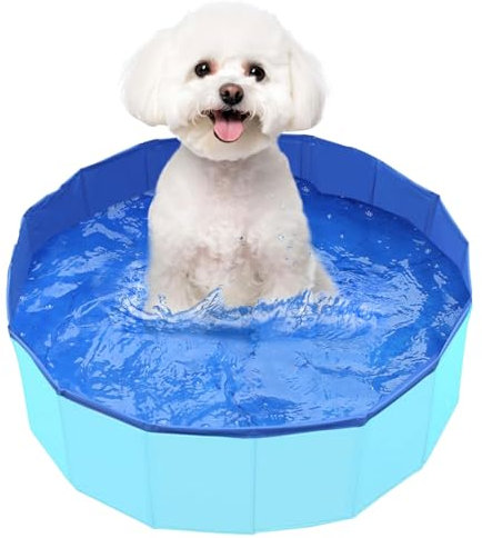 Faltbar Hundepool,50x8 cm Hundepool für Große & Kleine Hunde,PVC Hundepool,Faltbare Hundepools für Kleine,Faltbarer Hundepool für Kleine Hunde,Hunde Schwimmbecken für Hund,Kinderschwimmbad 