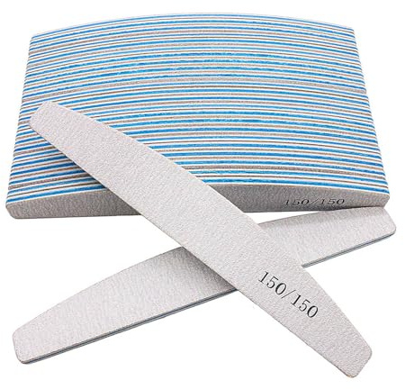 Henyall 12 Pcs Nail Files,Double Sided Emery Boards Nail Styling Tools,Washable Nail File Set,Nail Polisher,Professional Nail File for Home,Salon and Pets (Blue 150/150)