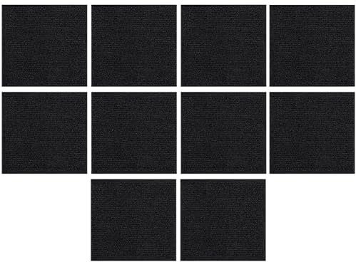 Allayu Einfache Installation, Selbstklebende Teppichfliesen, langlebige Abzieh und Klebelösung, zum Aufkleben von Bodenfliesen aus Polyester, Schwarz