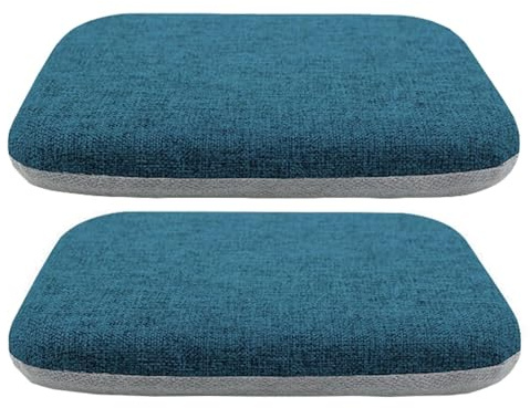 2er Set Rutschfest Stuhlkissen mit Bändern Bequem Sitzkissen für Indoor & Outdoor Weich Sitzpolster aus Memory-Schaum & Polyesterfaser Stuhlauflage mit Reißverschluss für Gartenstuhl Balkonstuhl Bank