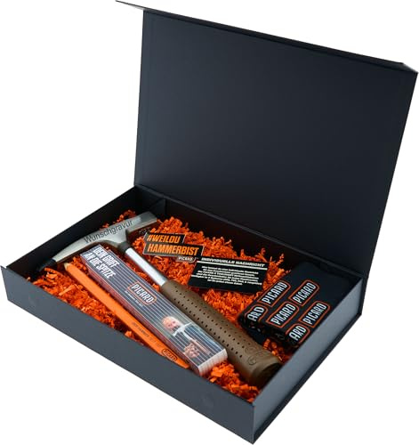 PICARD Geschenkbox Latthammer 298 geraut mit Gravur | Exklusives Handwerker Geschenk zu Weihnachten, Geburtstag & Jubiläum