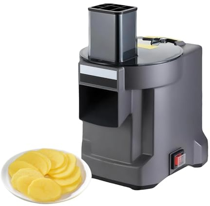 Tagliaverdure Elettrico, Affettatrice Professionale Cubettatrice Verdure, Tritatutto Elettrico 3 in 1 per Cucina Commerciale, Ideale per Ristorante Mensa Catering E Bar