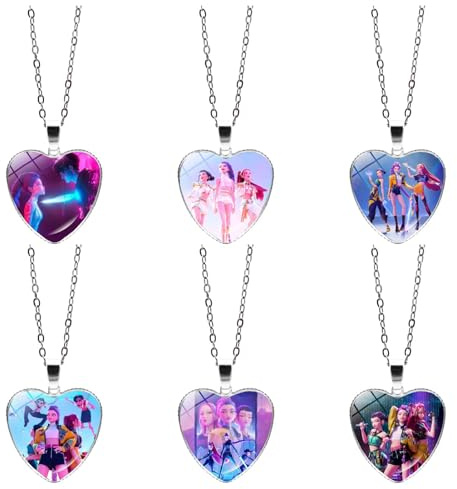 Xtaguvdm 6pcs Halskette Set, Cartoon—Schmuck, Anhänger Halsketten, Geeignet für Fans Geburtstagsgeschenke (B)