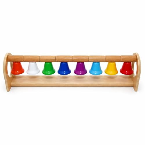 MagiDeal Jouet Musical en Bois Xylophone Enfants Instrument Percussion Clochettes Métal Bois Sécurisée Développement Coordination Motricité Adapté aux Crèches Salles de Classe Salle de Jeux