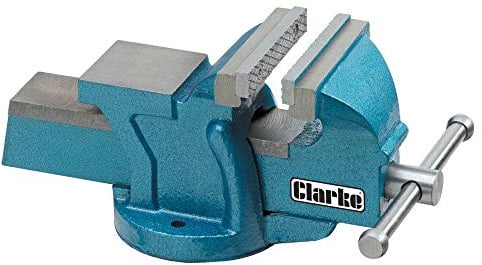 CLARKE METALWORK FIXED BENCH VICE 4 100mm BLUE