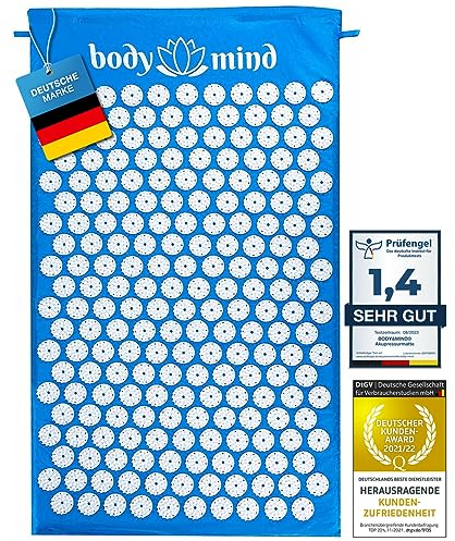 Akupressur-Matte Yogi Nagelmatte Ensptannungs- und Massagematte Akupunkturmatte zur Lockerung von Entspannungen für Körper und Geist mit 7.140 Spitzen (Größe L (75x42cm))