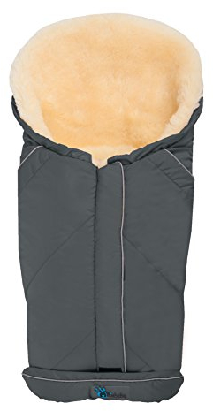 Altabebe MT2003LP-64 Winter Lammfellfußsack für Babyschale und Wanne Nordkap Kollektion 0-12 monate, dunkelgrau