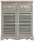 Rebecca Mobili Allzweckschrank Kommode Schrank 2 Schubladen 2 Türen Holz Braun Grün Vintage Schlafzimmer Badezimmer Wohnzimmer (Cod. RE4341)
