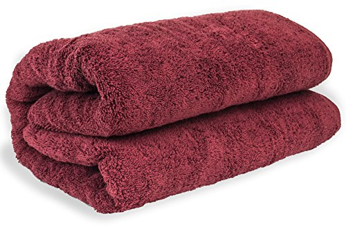 BC BARE COTTON Luxuriöses Hotel- und Spa-Handtuch, türkische Baumwolle, übergroße Badetücher, Cranberry, 101,6 x 203,2 cm, 1 Stück