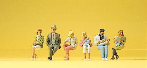 Preiser 10332 Seated People (6) Exclusive Figure Set