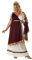 California Costumes Übergröße Römische Kaiserin Kostüm, Weiß/Burgunderrot, X-Large