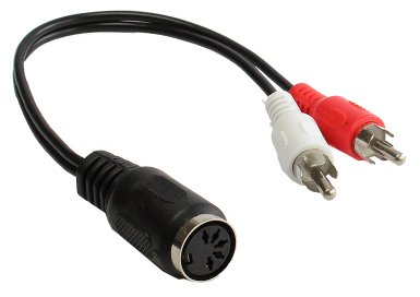 Kabelmeister Adaptateur audio DIN 5 broches vers 2 fiches RCA mâles