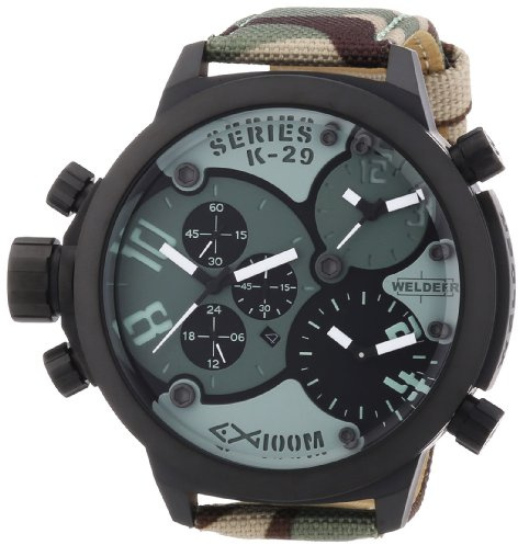 Welder Unisex 8004 K29 Oversize Three Time Zone Chronograph Watch