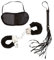 W WIDMANN MILANO Party Fashion 9589D - Set Dominatrix, Handschellen mit Plüsch, Augenbinde, Peitsche