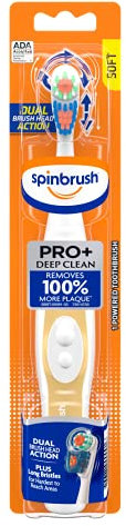 Spinbrush Truly Radiant Toothbrush, Deep Clean, Colors May Vary