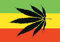U24 Drapeau Rasta Cannabis 90 x 150 cm