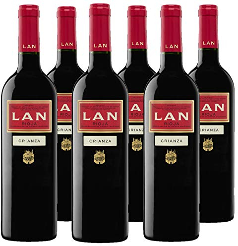 Vino Tinto LAN Crianza D.O.Ca. Rioja - 6 botellas de 750 ml - Total: 4500 ml