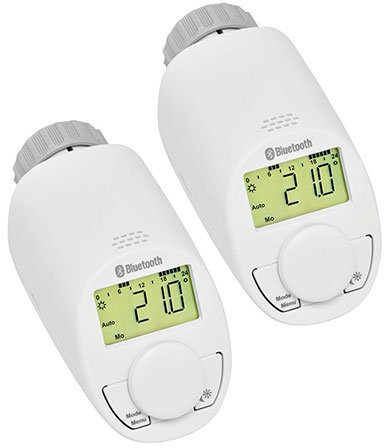 2er-Set BLUETOOTH Smart Elektronikheizkörper-Thermostat mit App-Steuerung