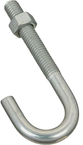 National Mfg Co 3/8X3-3/4 Zinc J Bolt N232 Eye Bolts J-Bolts Hook Bolts (Pack Of 10)
