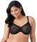 Wacoal Women's Halo Underwire Bra Black Black 32D