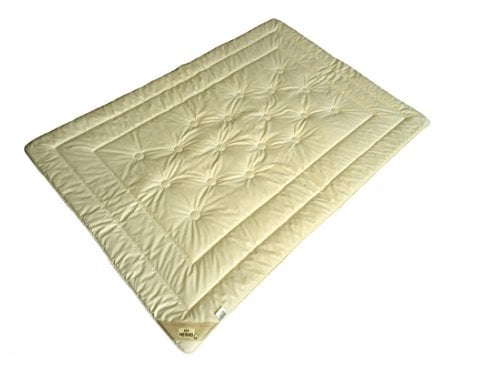 Leicht Steppbett Bettdecke Merino Garanta - Größe 155 x 220 cm - reine Schurwolle kontrolliert biologischer Tierhaltung