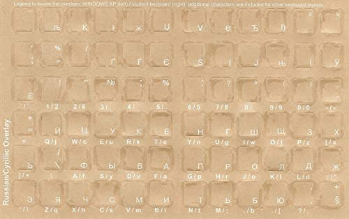 Spanish Keyboard Stickers Transparent Laptop Overlays White for Black Keyboards
