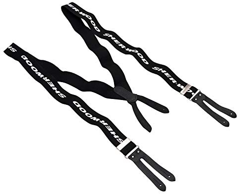 Sherwood Unisex Buksebærer sher-wood bukser bærer pro læder senior Hosentr ger, Schwarz, EU