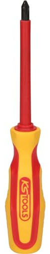 KS Tools ERGOTORQUE VDE PH-Schraubendreher, PH2, auf Hänger