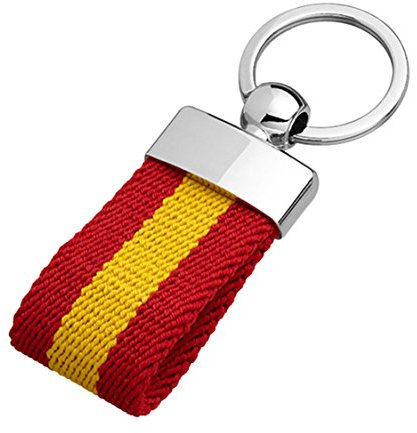 YOJAN PIEL | Llavero Lona | Bandera España | Diseño Discreto Y Elegante | Bandera Española (España) | Resistente |Duradero y Elegante | Gran Acabado y Calidad | Hecho Artesanalmente