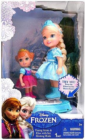 FROZEN DISNEY PICCOLA ANNA E ELSA CHE PATTINANO SUL GHIACCIO