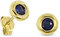 MIORE Schmuck, Ohrringe Damen, Ohrstecker Gold 375 9 Kt Gelbgold, Damenohrringe mit Saphir Stein in Zargenfassung, goldene Ohrstecker Damen, Ohrschmuck